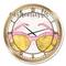 Designart 'Fashion Glam Accessories Pink Glam Wall Clock